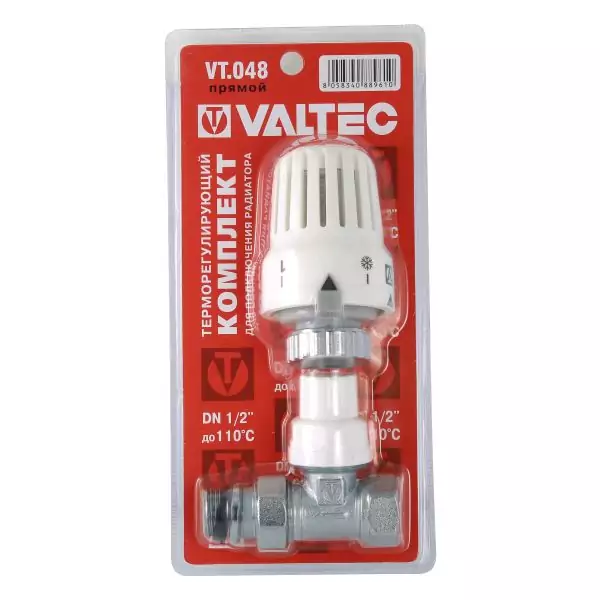 фото Клапан с термостат. головкой VALTEC для рад. прямой 1/2 VT.048.N.04